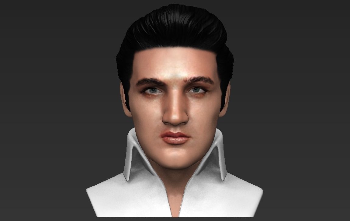 Elvis Presley bust ready for full color 3D printing 3D print model_26