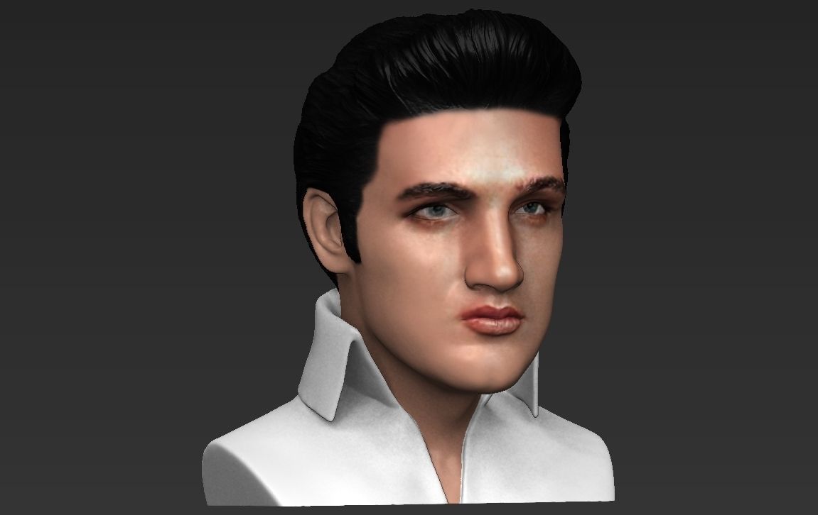 Elvis Presley bust ready for full color 3D printing 3D print model_15