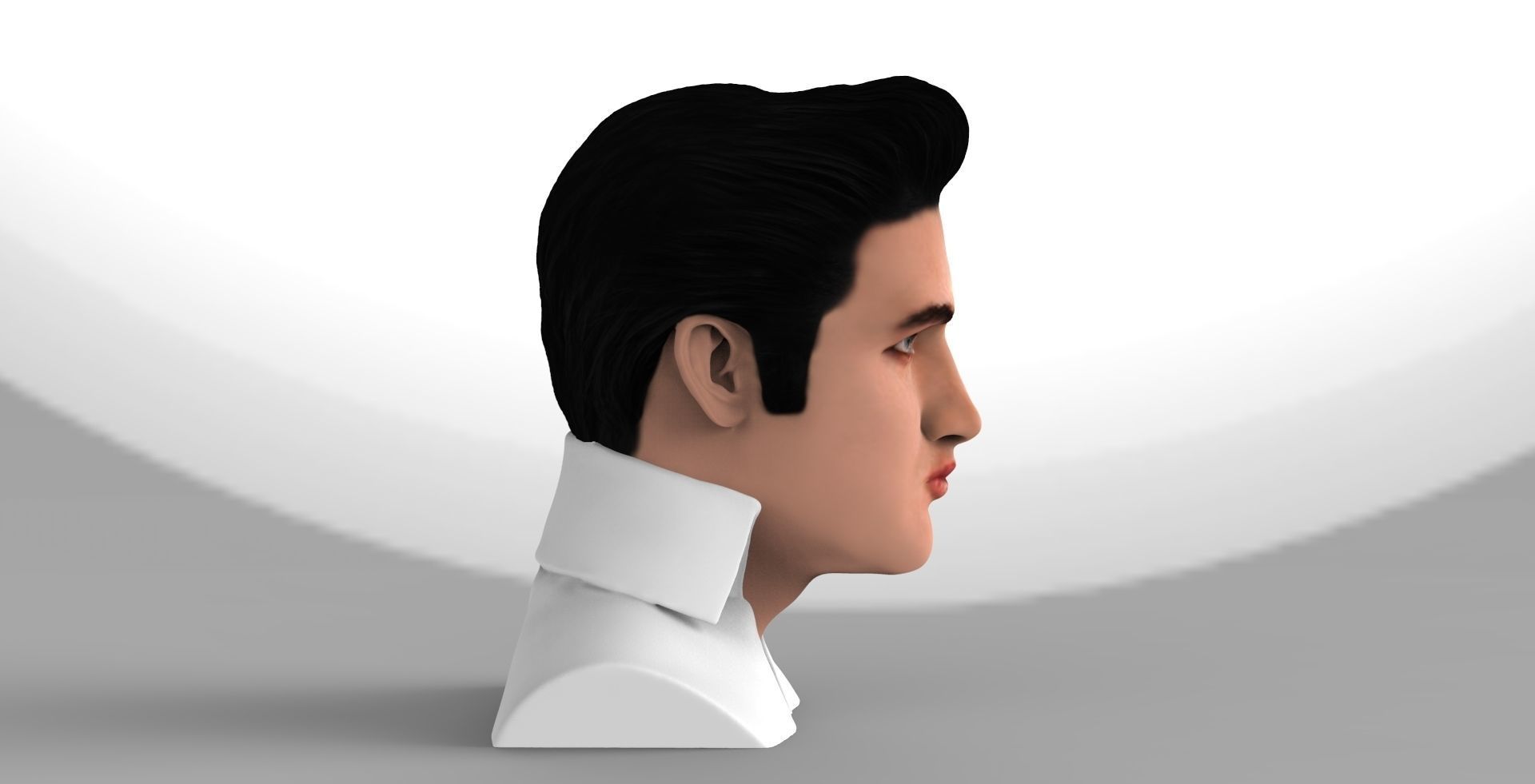 Elvis Presley bust ready for full color 3D printing 3D print model_6