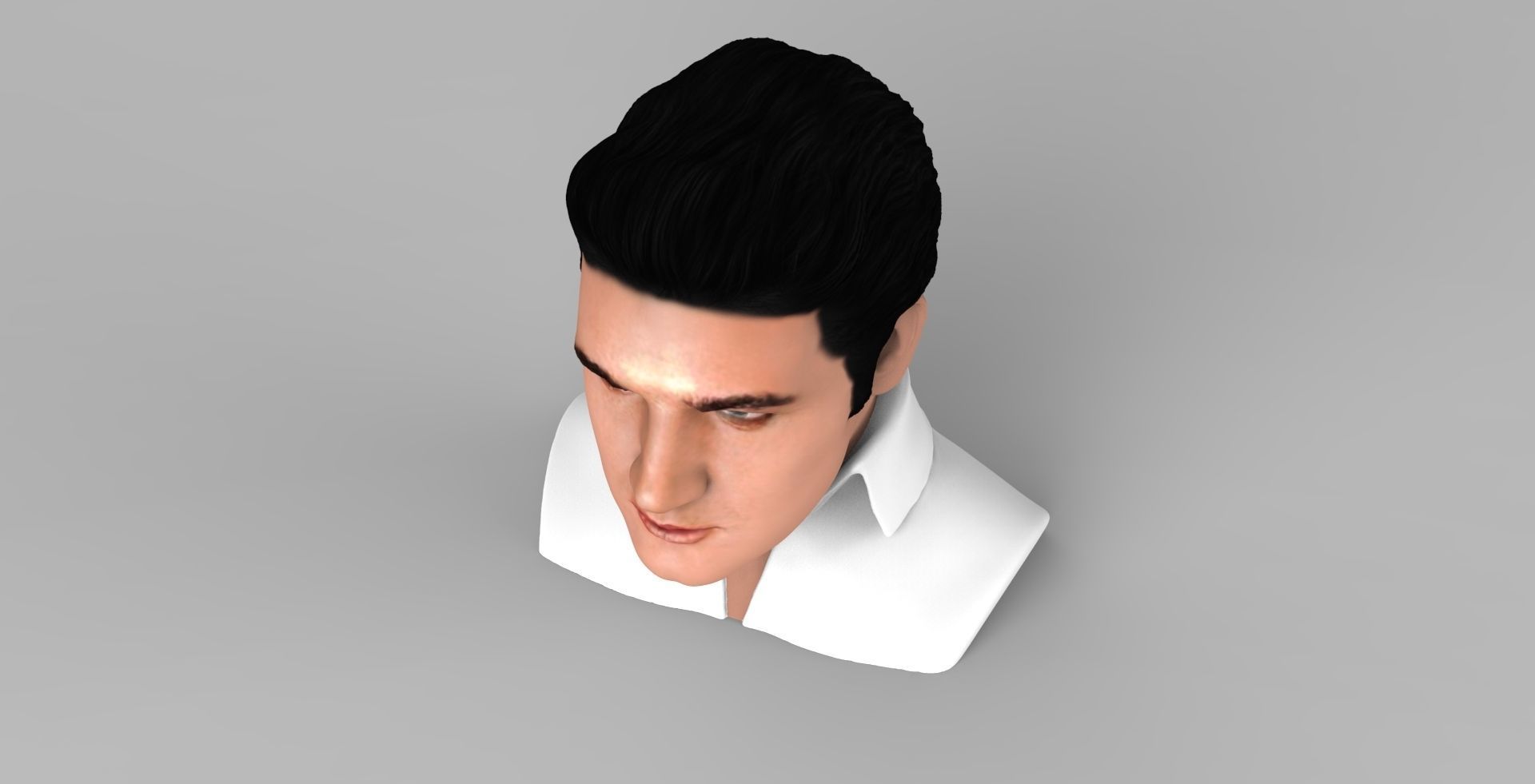 Elvis Presley bust ready for full color 3D printing 3D print model_9