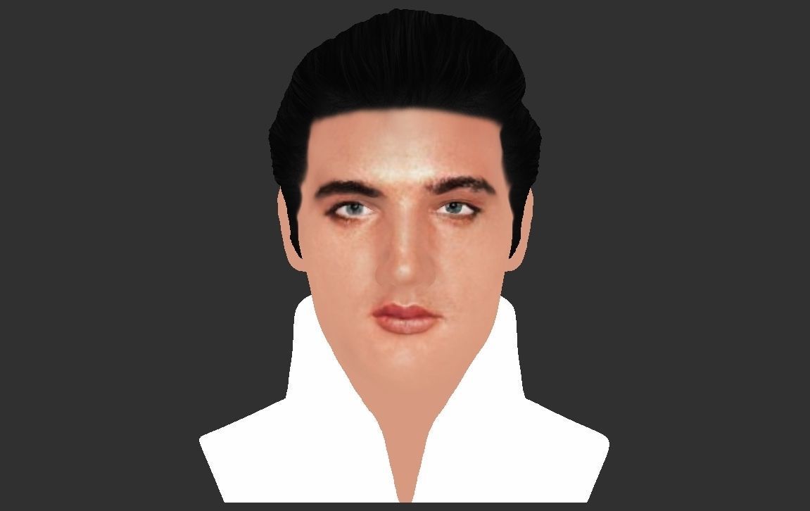 Elvis Presley bust ready for full color 3D printing 3D print model_17