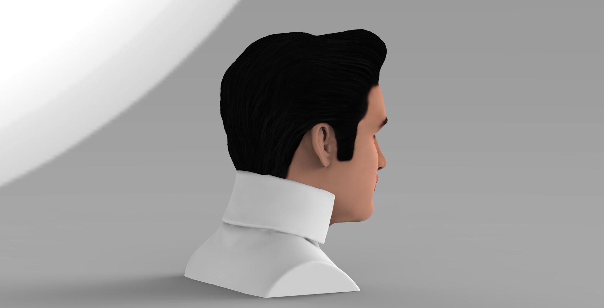 Elvis Presley bust ready for full color 3D printing 3D print model_5
