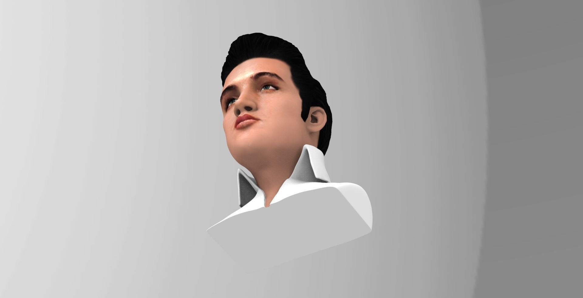 Elvis Presley bust ready for full color 3D printing 3D print model_13
