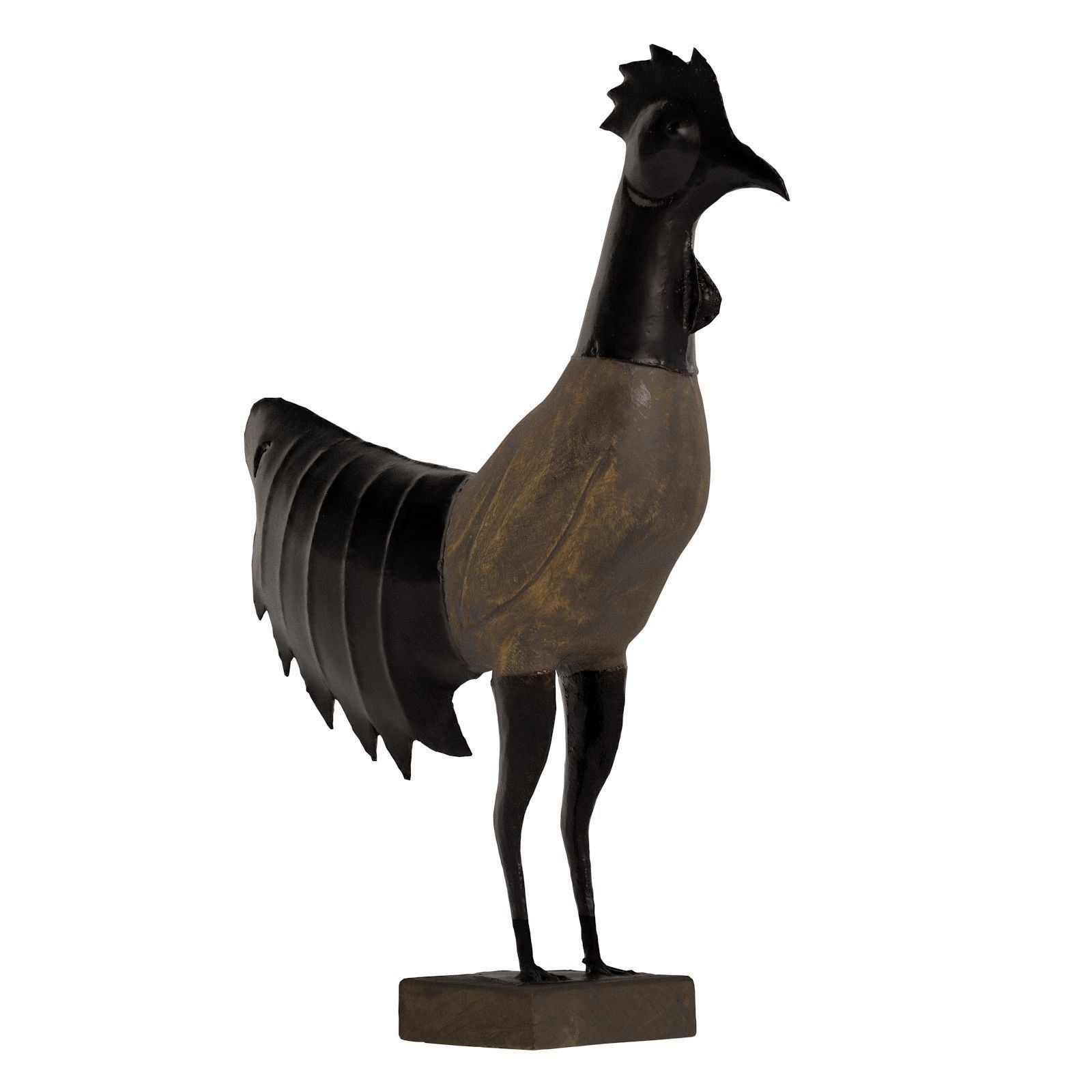 Rooster statue Low-poly 3D model_2