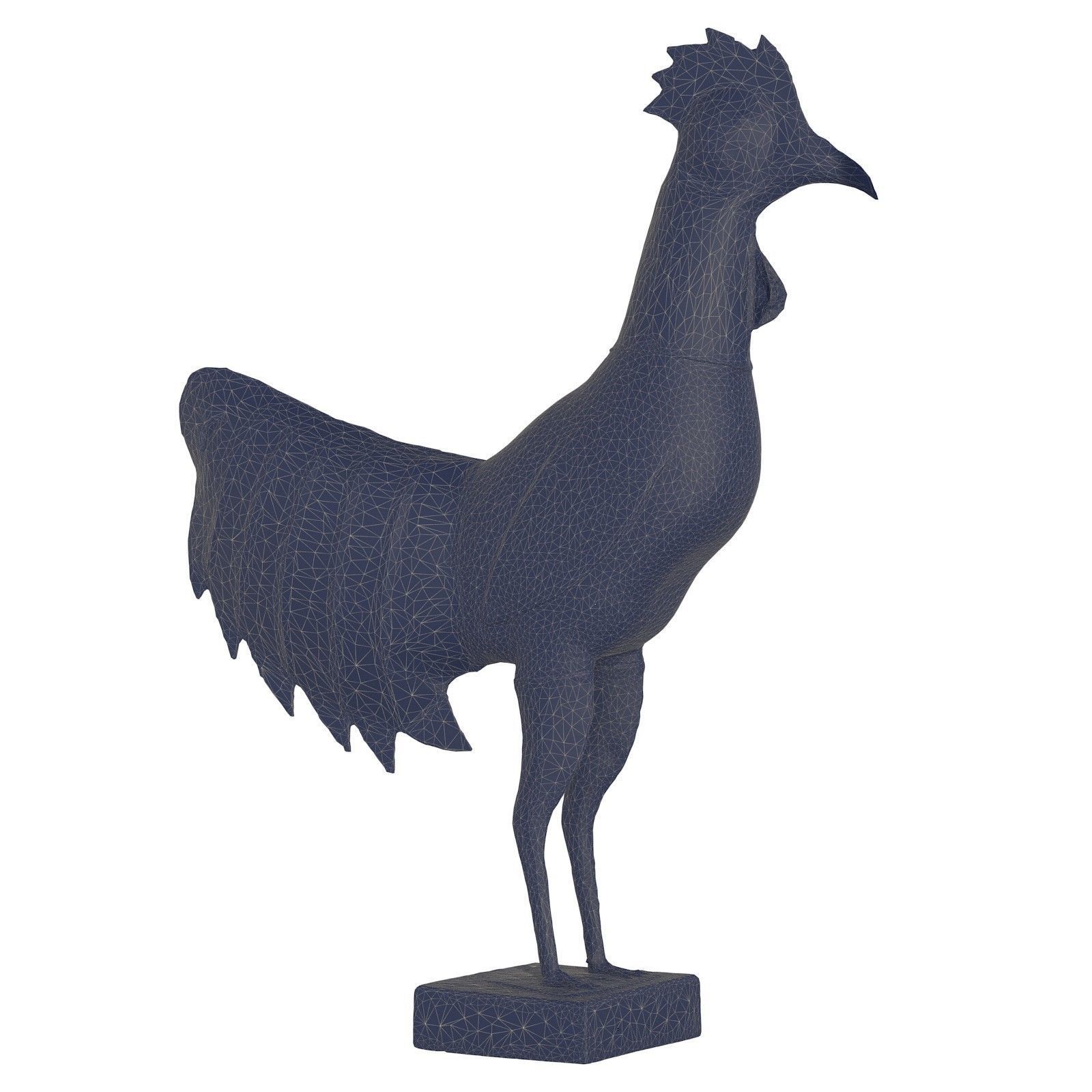 Rooster statue Low-poly 3D model_13