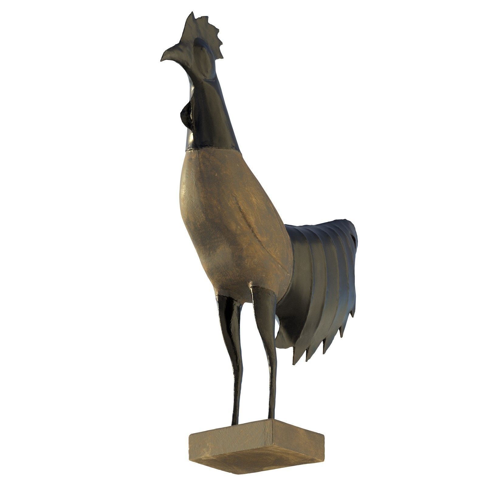Rooster statue Low-poly 3D model_15