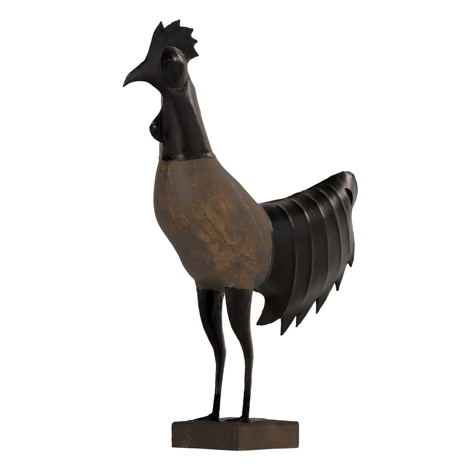 Rooster statue Low-poly 3D model_9