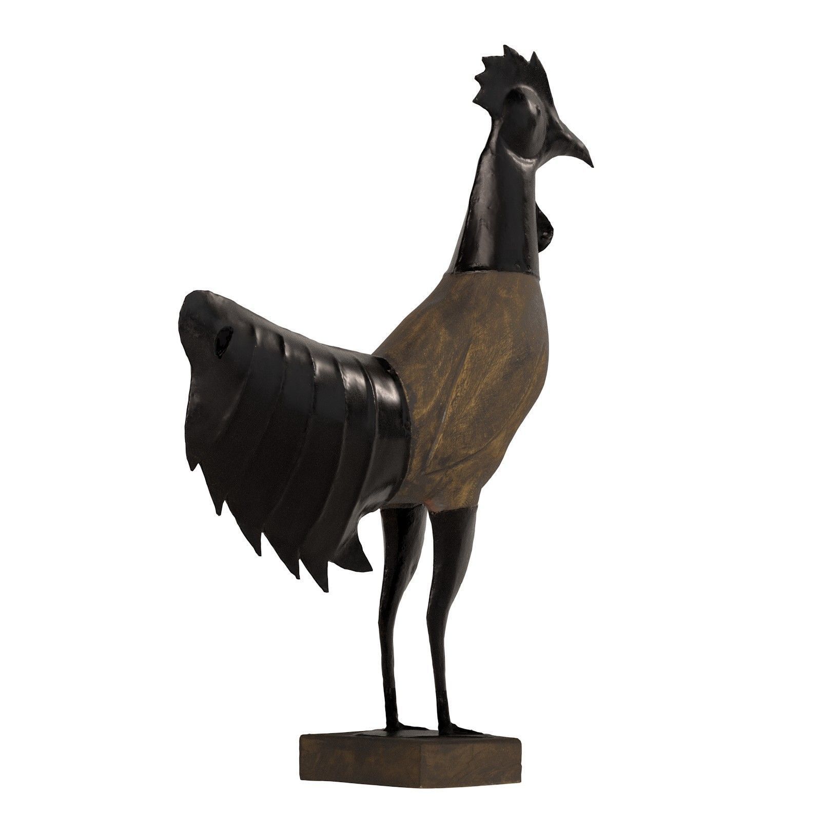 Rooster statue Low-poly 3D model_3