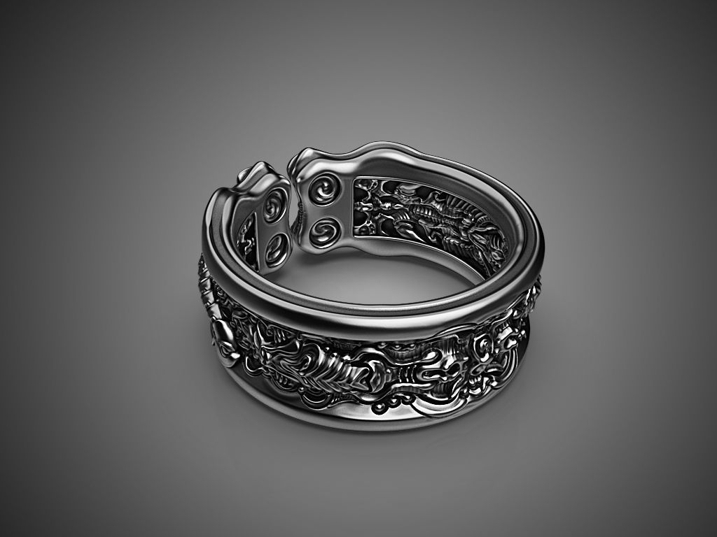 Scorpion Ring 3D printing STL 3D print model US Sizes 3D print model_6