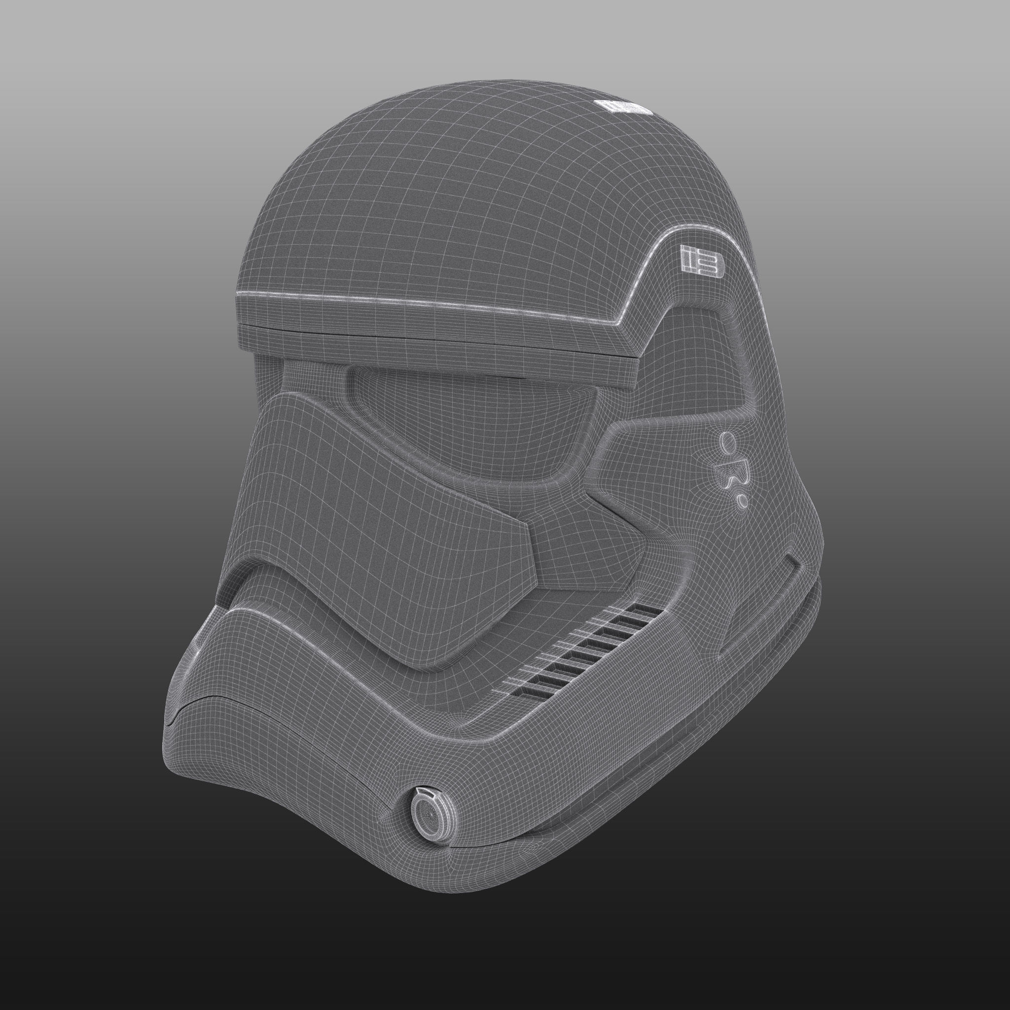 Stormtrooper Helmet Star Wars First Order 3D model_2