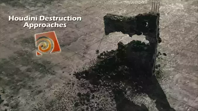 Houdini 17 Redshift Destruction Setup 3D model