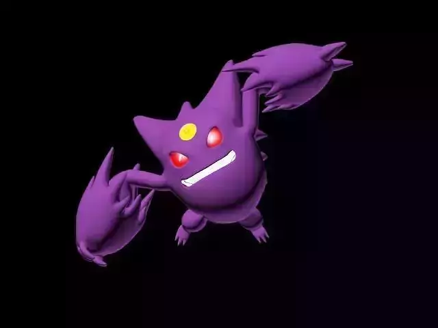 Megagengar 3d pokemon with eyes