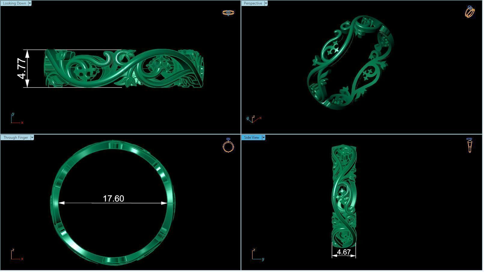 Ring Classic R 0048 3D print model_4