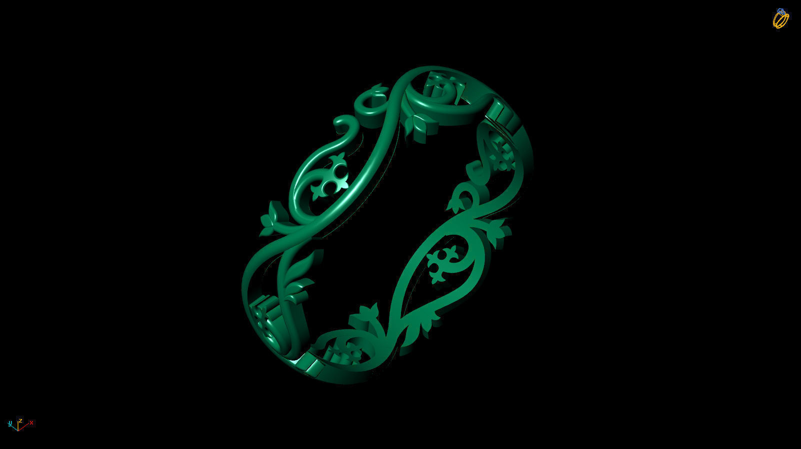 Ring Classic R 0048 3D print model_6