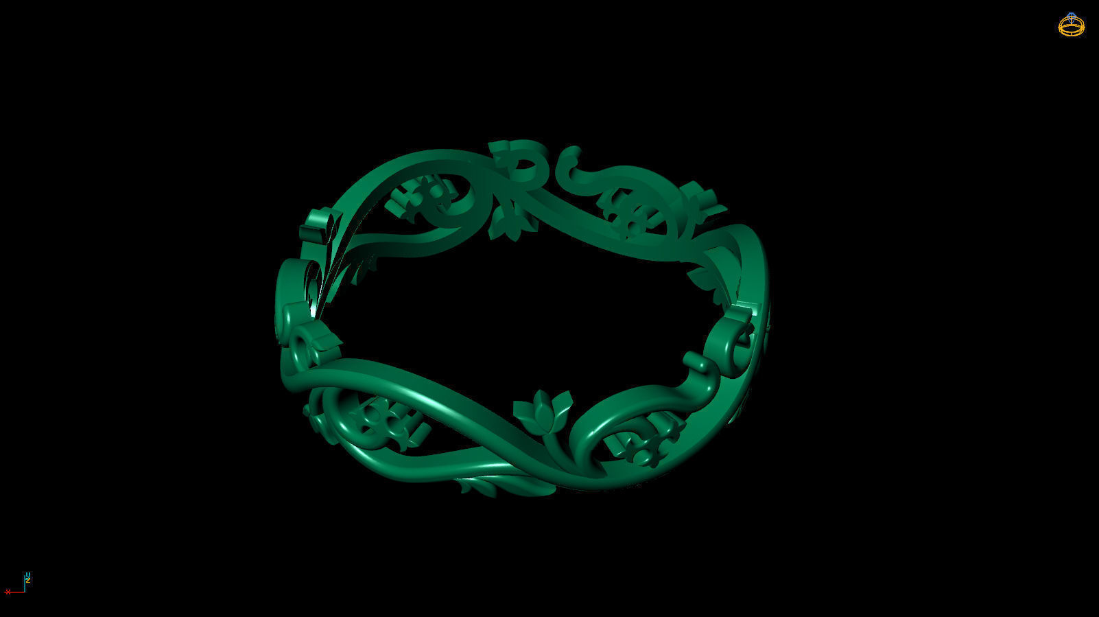 Ring Classic R 0048 3D print model_7