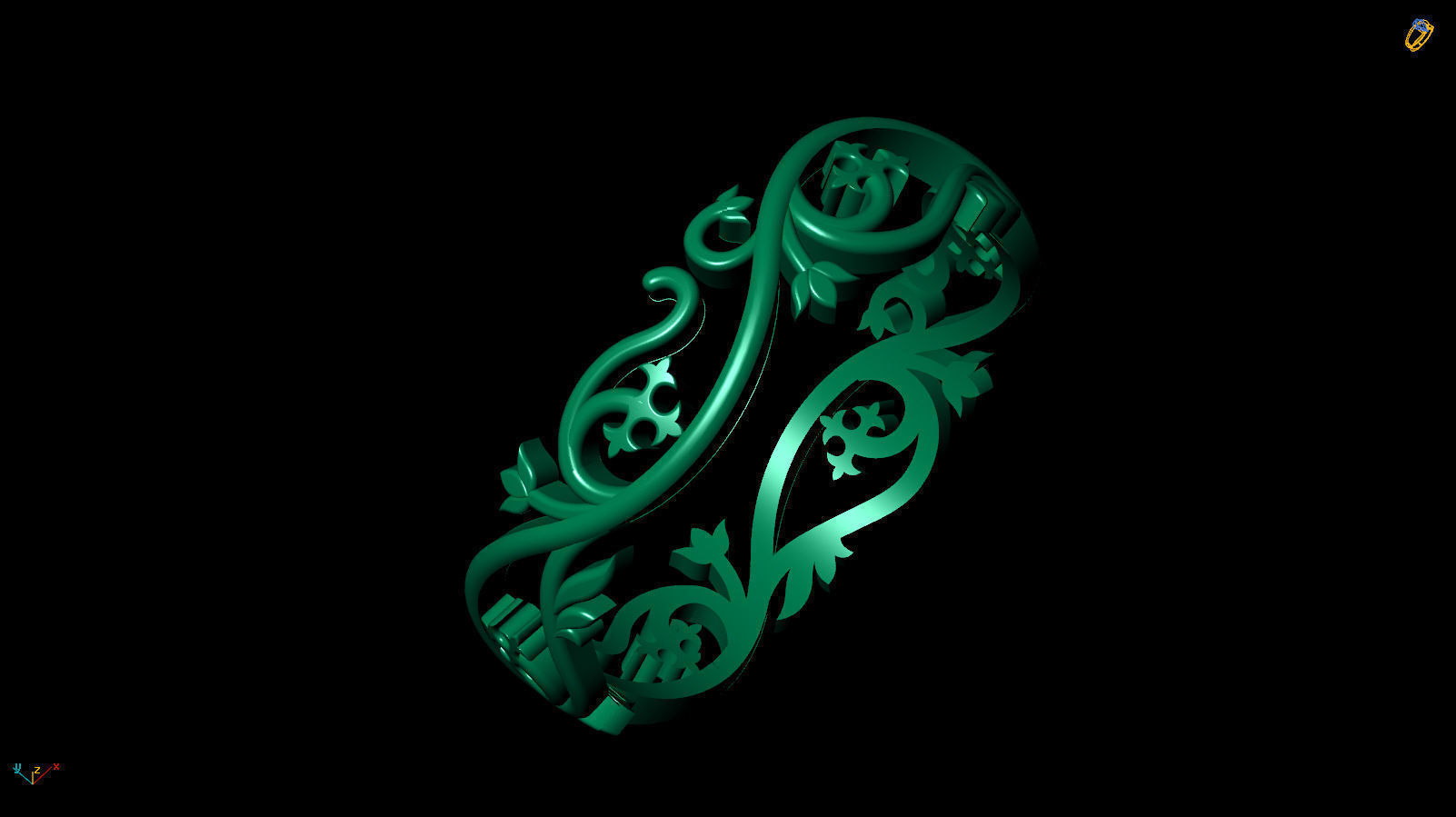 Ring Classic R 0048 3D print model_9