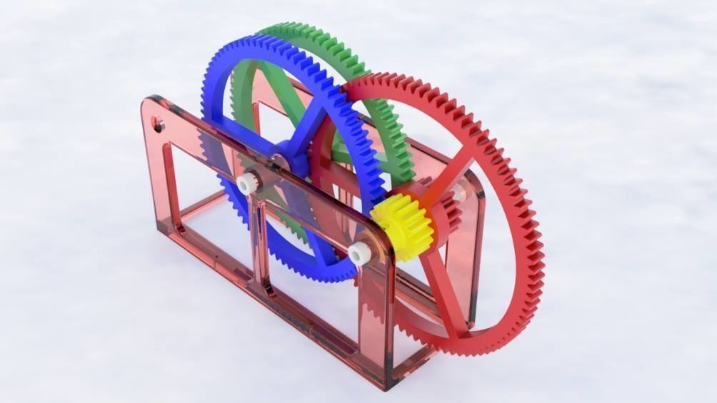 Gearbox Toy 3D print model_2