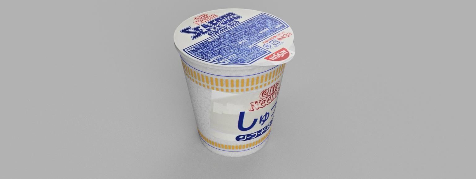 Nissin Cup Noodle 3D model_4