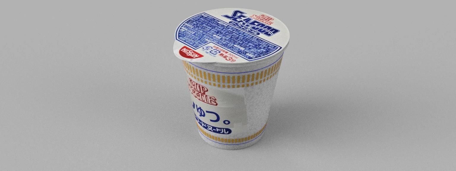 Nissin Cup Noodle 3D model_1