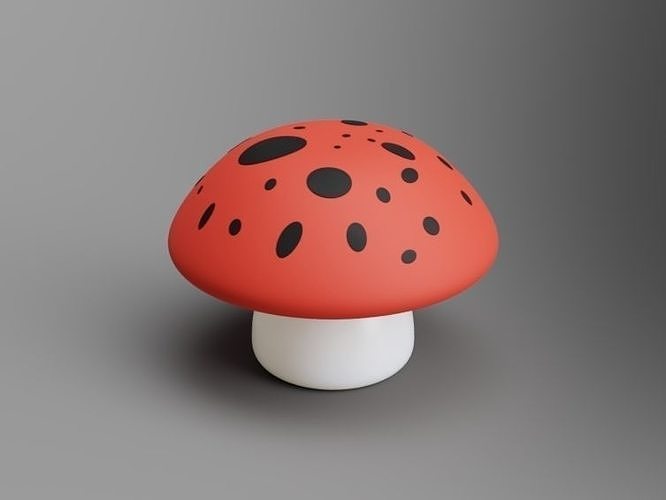Cute Mushroom Lamp Design 3D print model