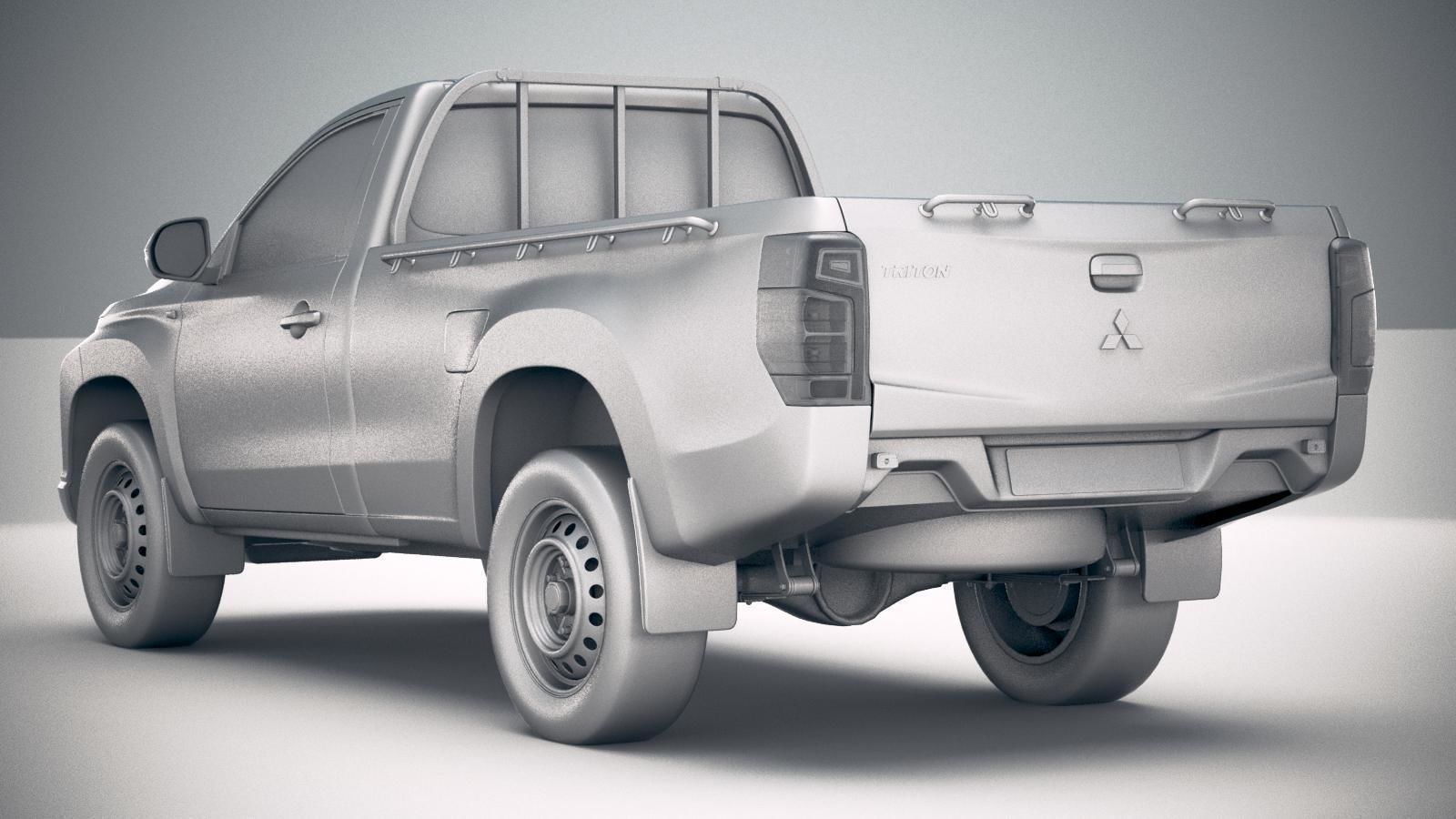 Mitsubishi L200 regular cab 2019 3D model_23