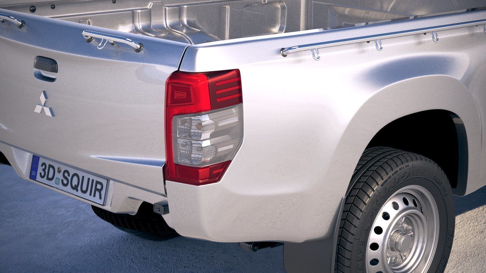 Mitsubishi L200 regular cab 2019 3D model_3