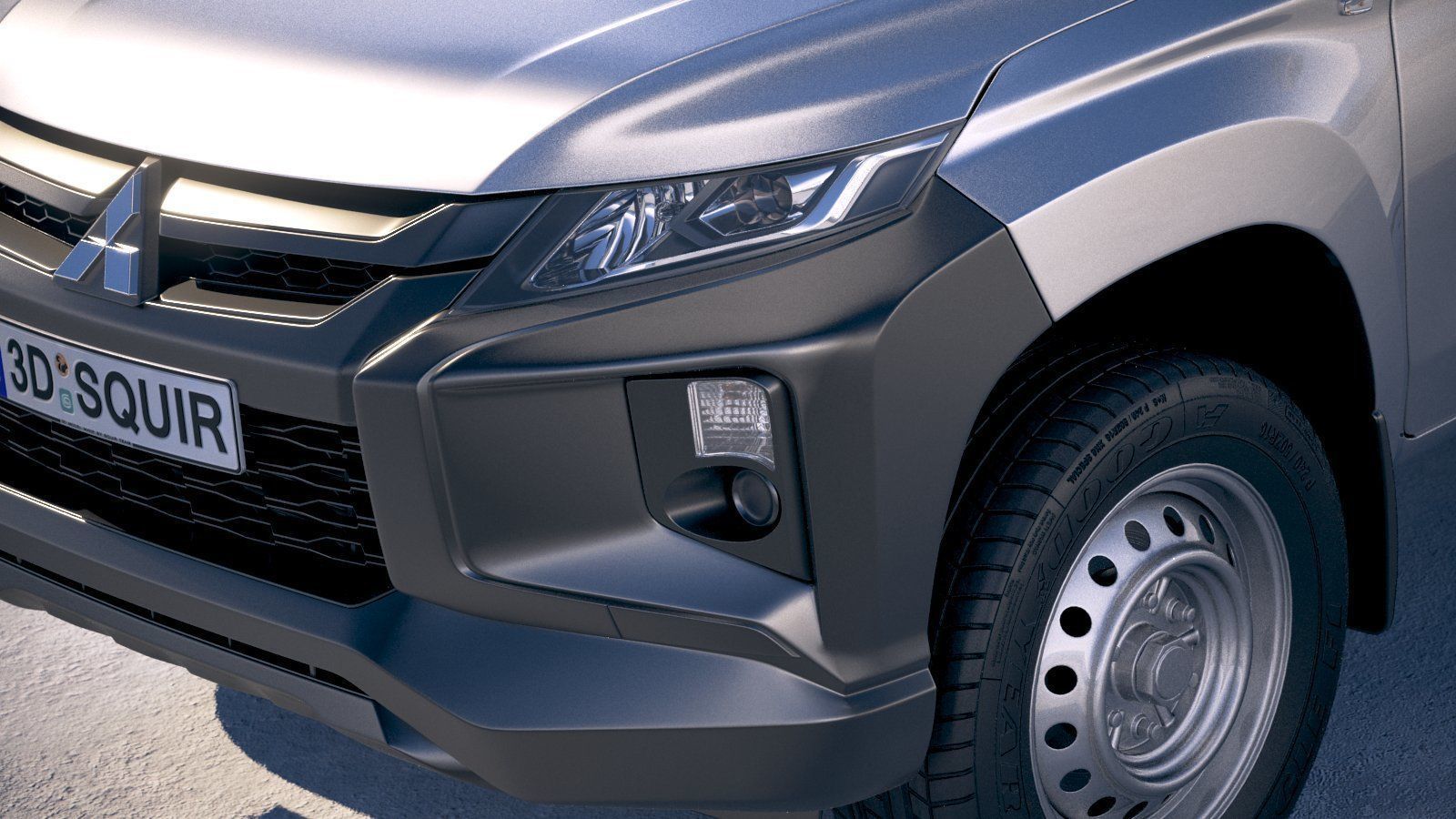 Mitsubishi L200 regular cab 2019 3D model_2