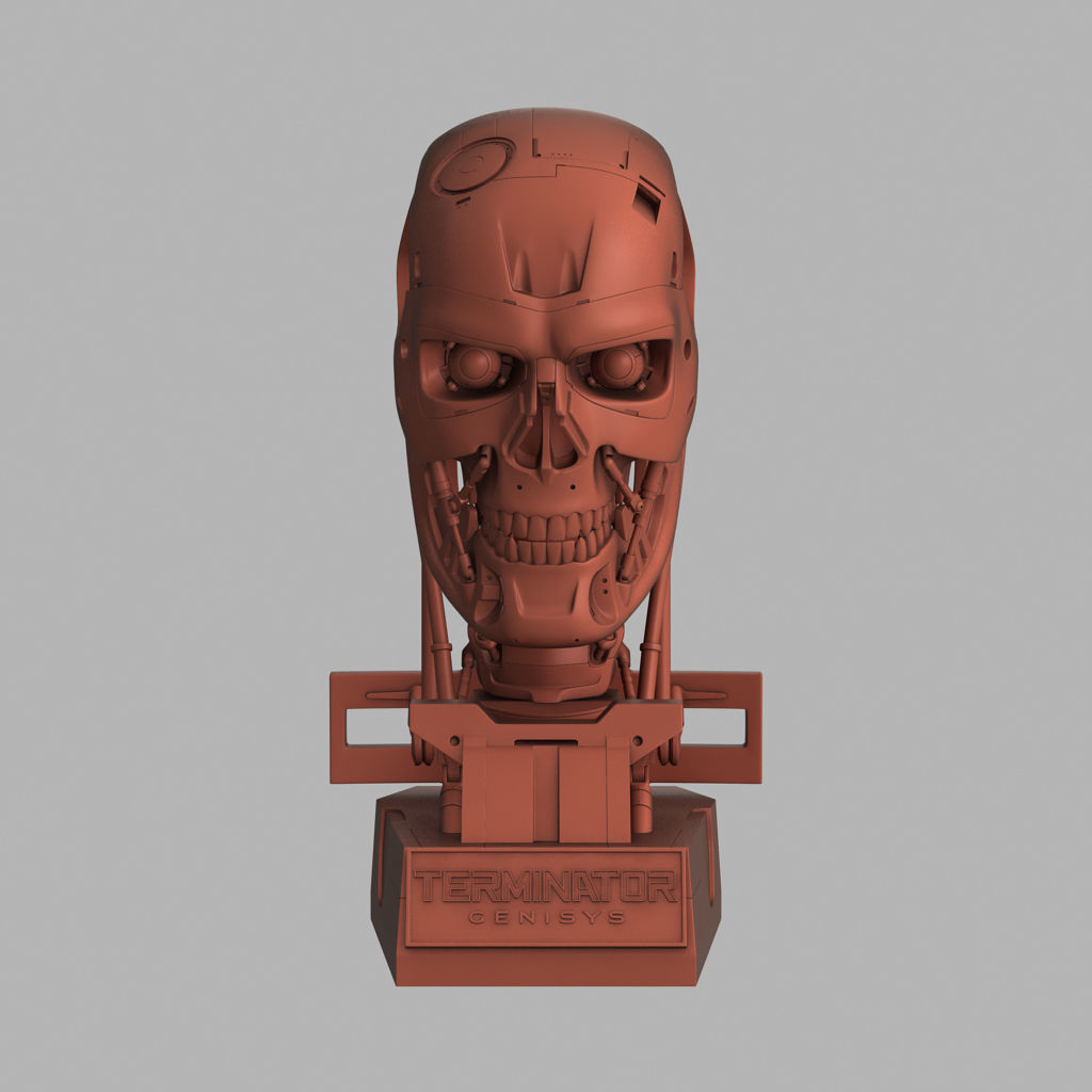 Terminator Genisys T-800 Skull Bust for 3d printing 3D print model