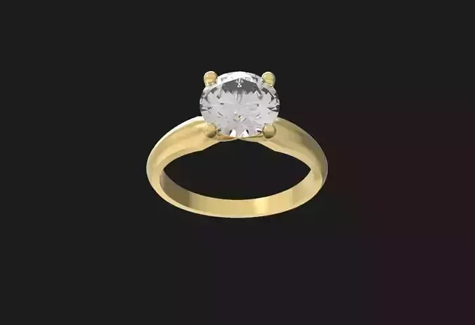 Solitaire Gold Ring
