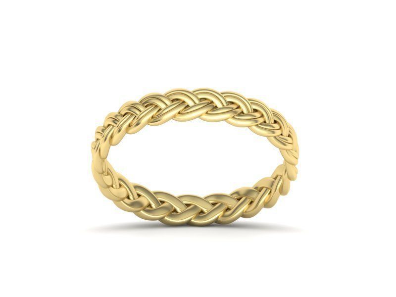 Braided wedding ring Many finger sizes  3dmodel 3D print model_5