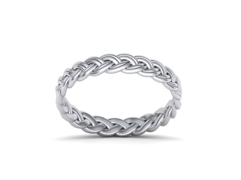 Braided wedding ring Many finger sizes  3dmodel 3D print model_4
