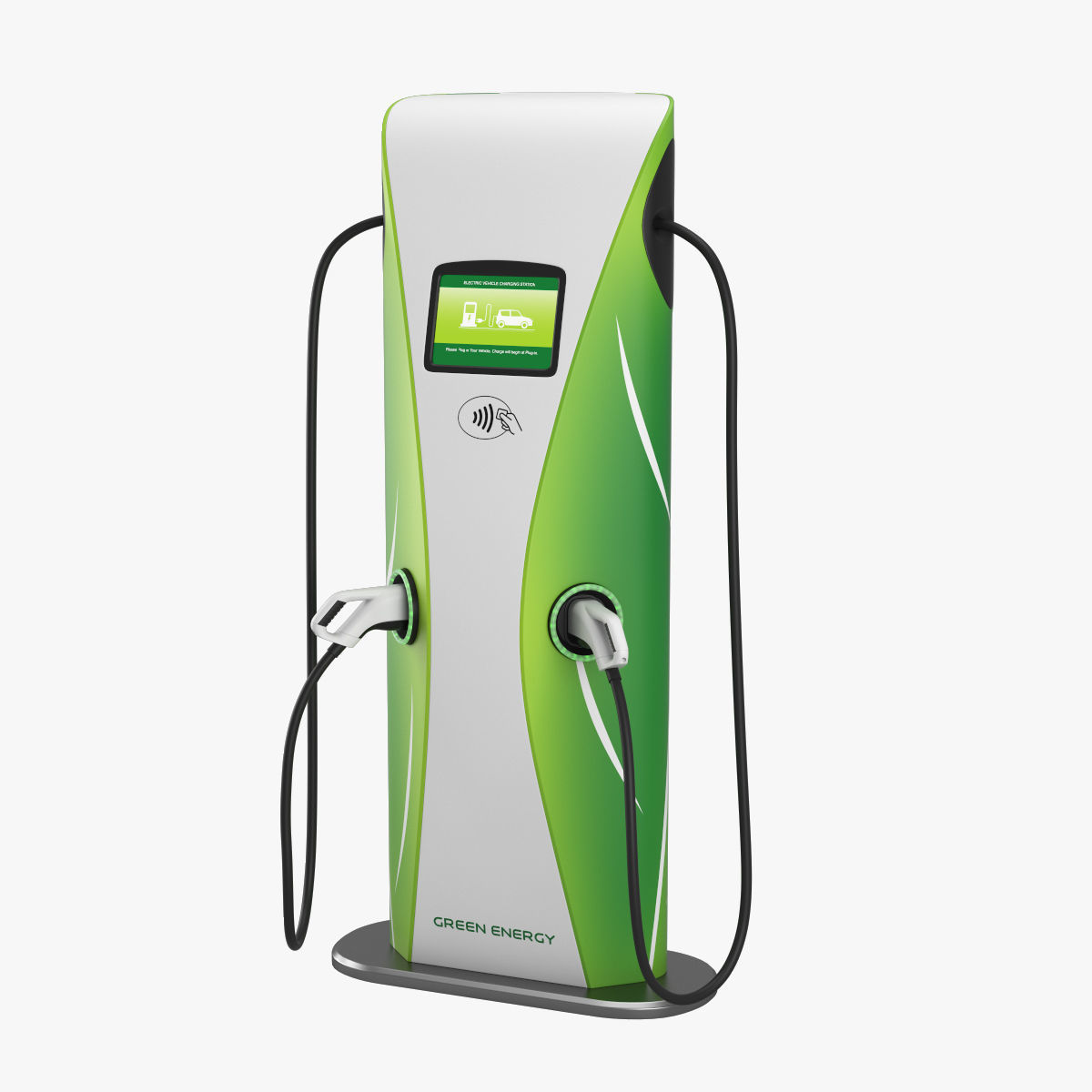 Electric Vehicle Charging Station 6 3D model_1