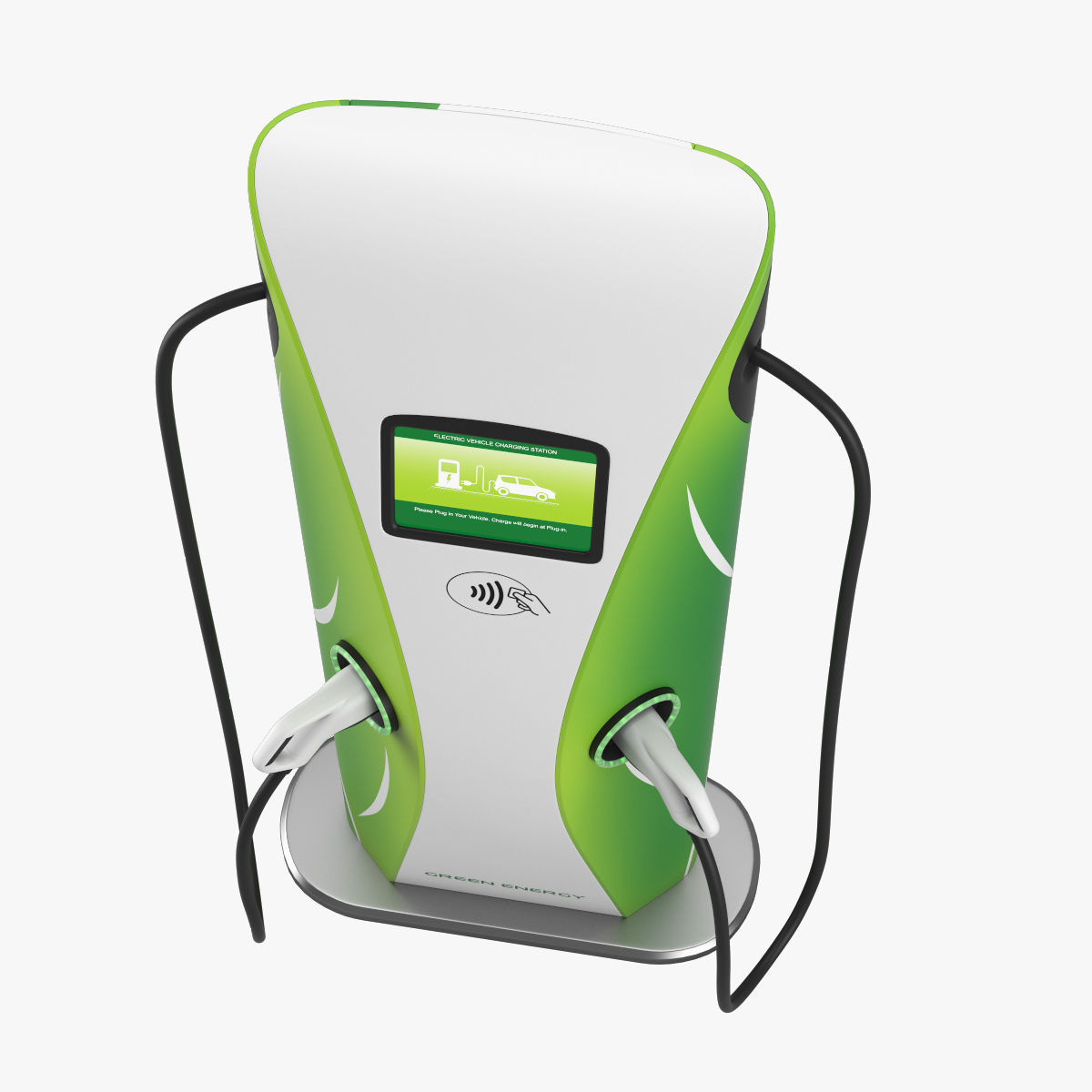 Electric Vehicle Charging Station 6 3D model_3