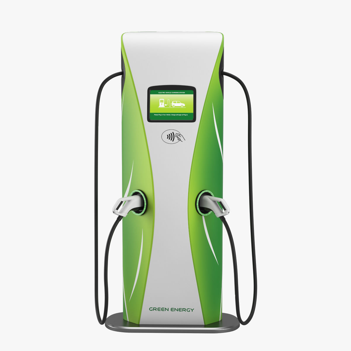 Electric Vehicle Charging Station 6 3D model_2