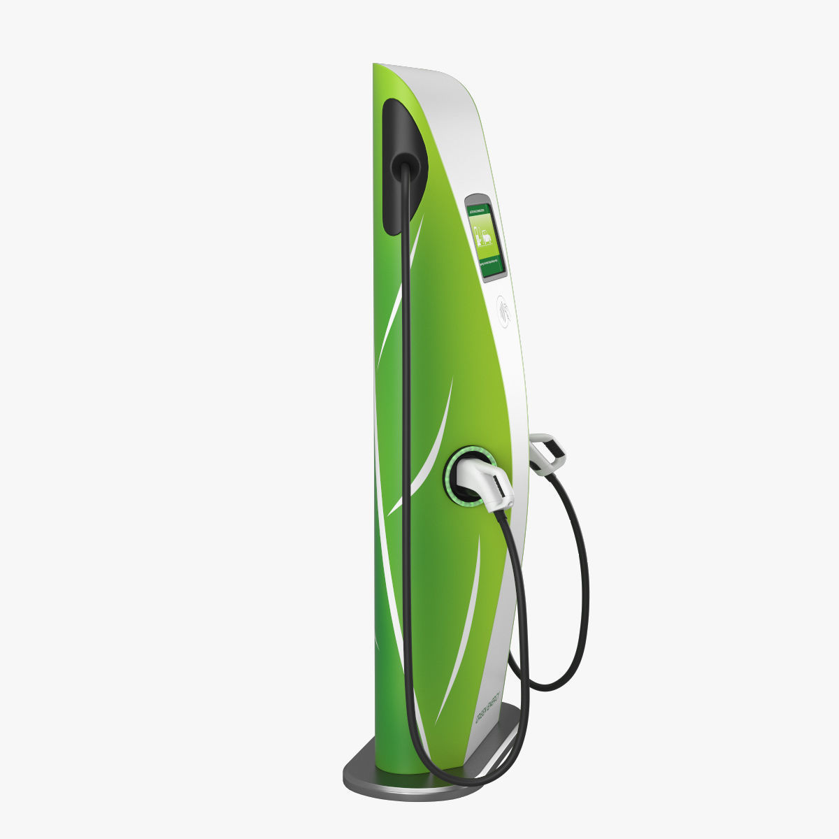 Electric Vehicle Charging Station 6 3D model_4