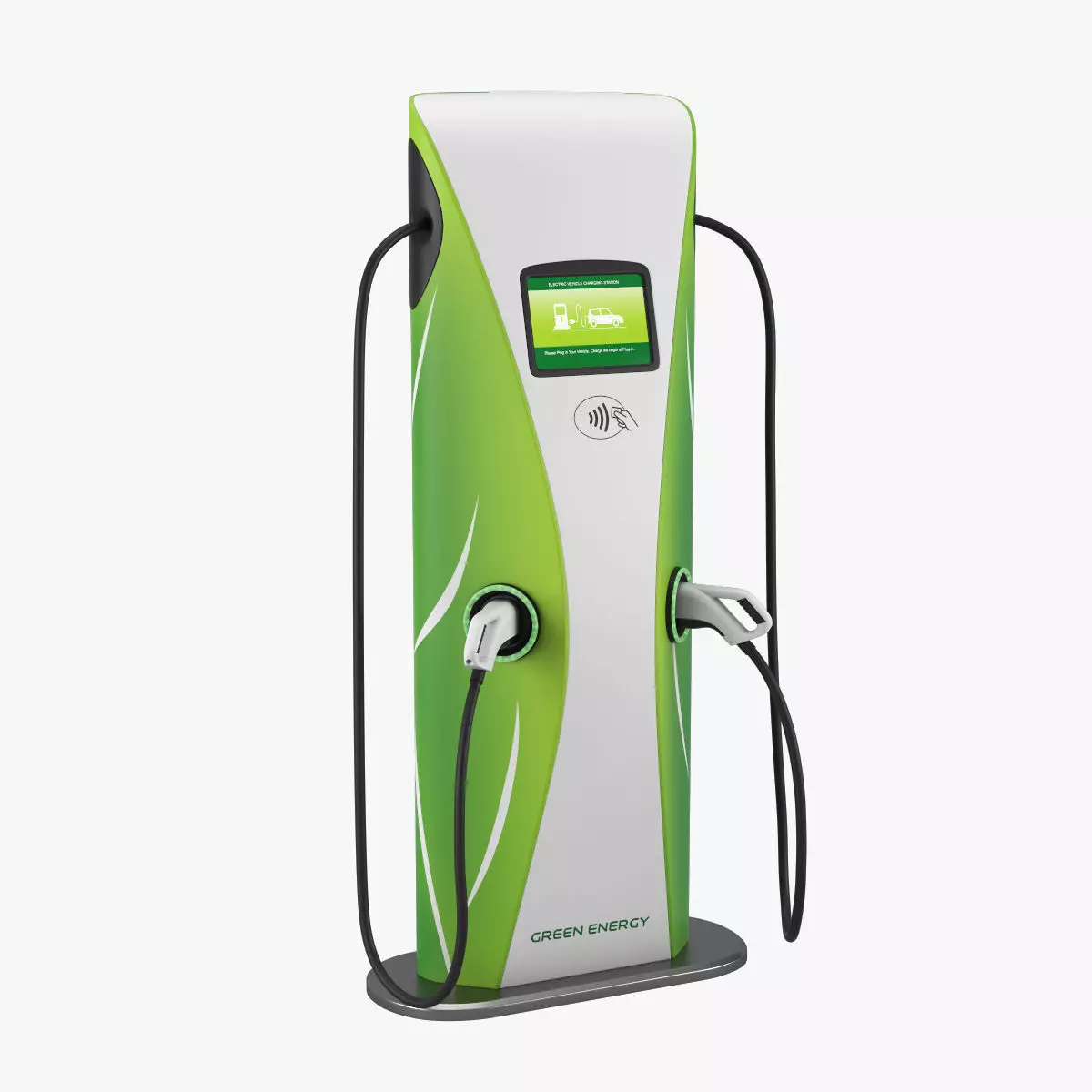Electric Vehicle Charging Station 6 3D model_0