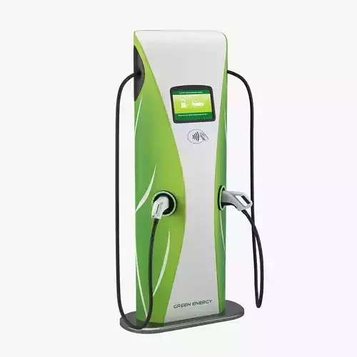 Electric Vehicle Charging Station 6 3D model