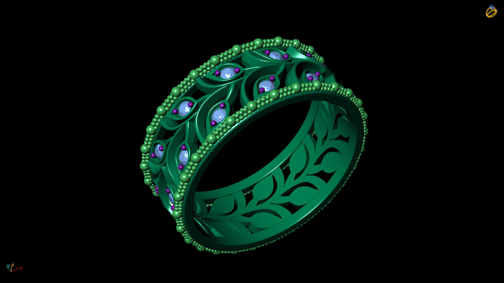 Ring Band R 0046 3D print model_12