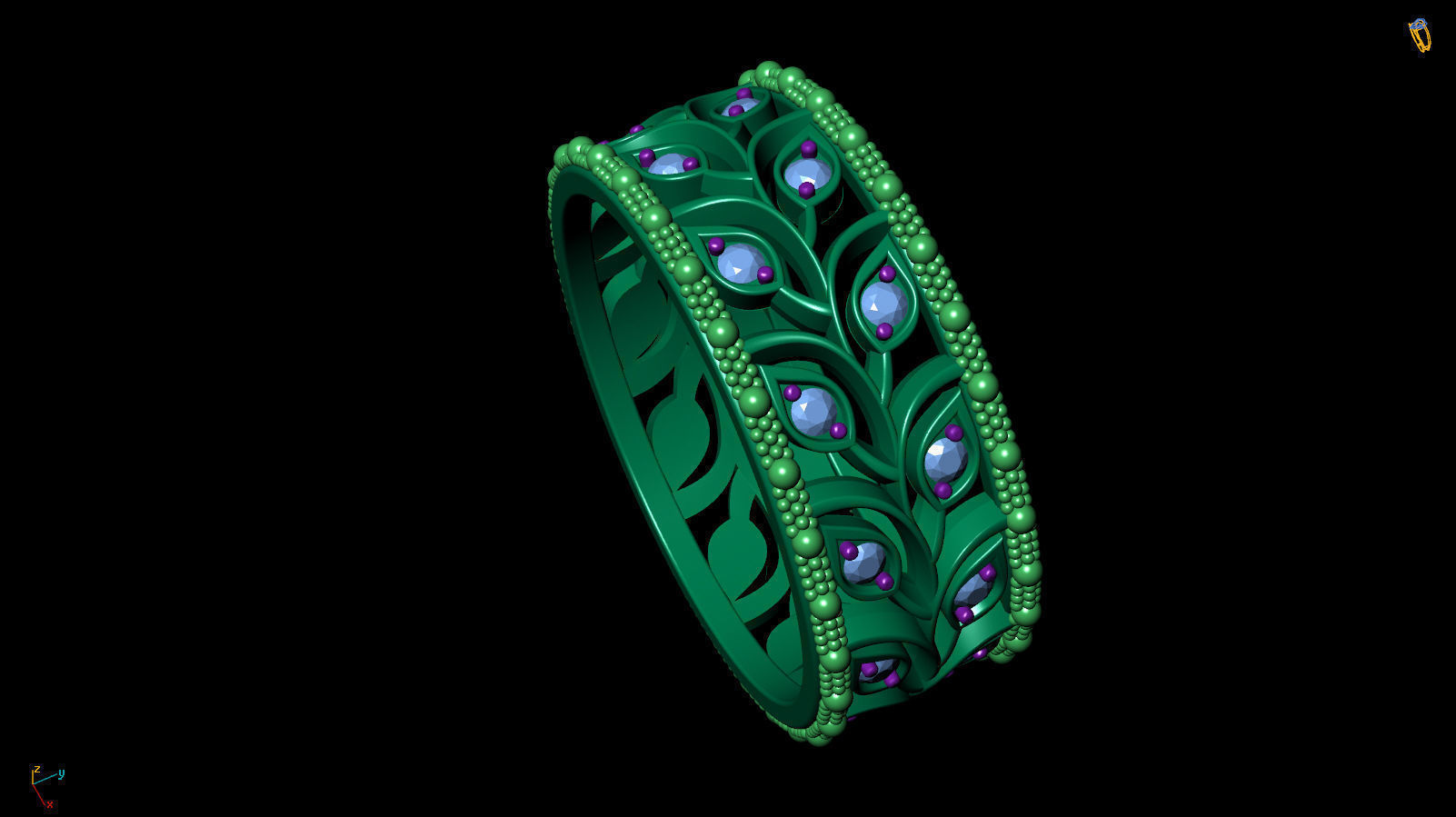 Ring Band R 0046 3D print model_14