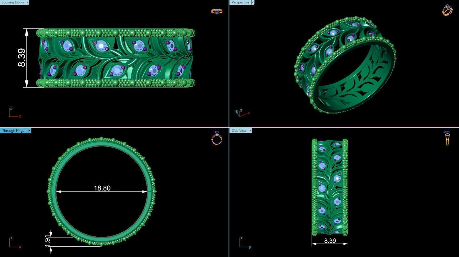 Ring Band R 0046 3D print model_4