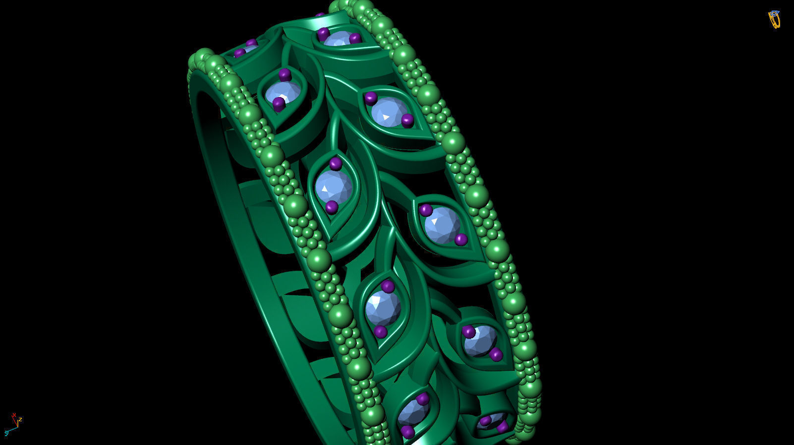 Ring Band R 0046 3D print model_10