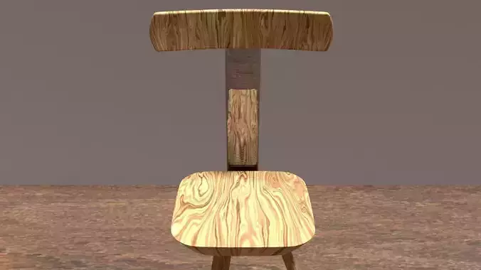 wooden chair 3D model