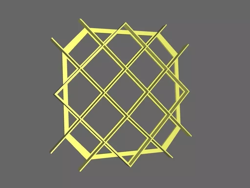 Capitone Cake Cookie Stencil 10x10cm 3D print model_0