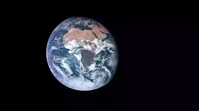Photorealistic Earth and Moon 