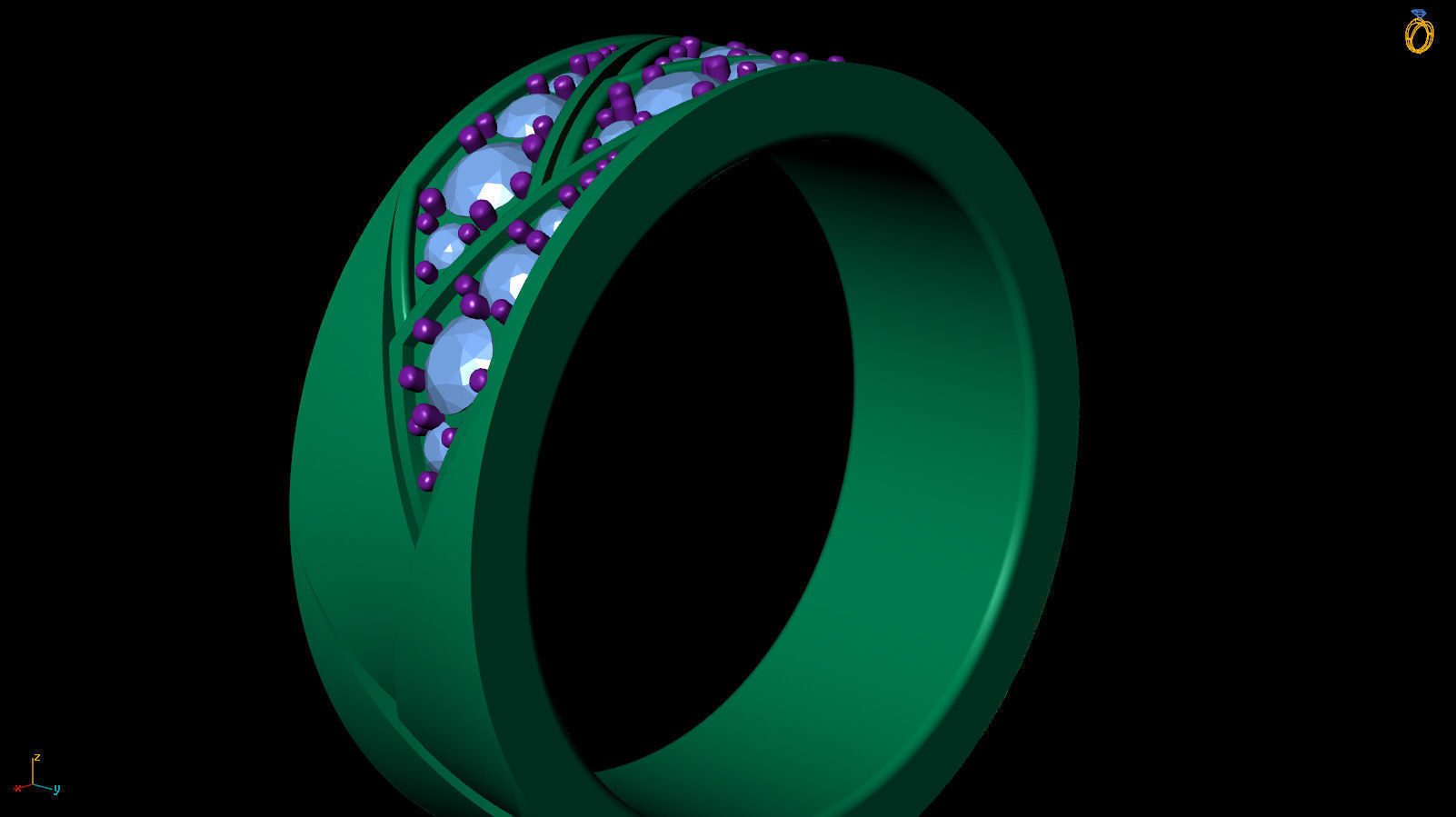 Ring Band R 0065 3D print model_13