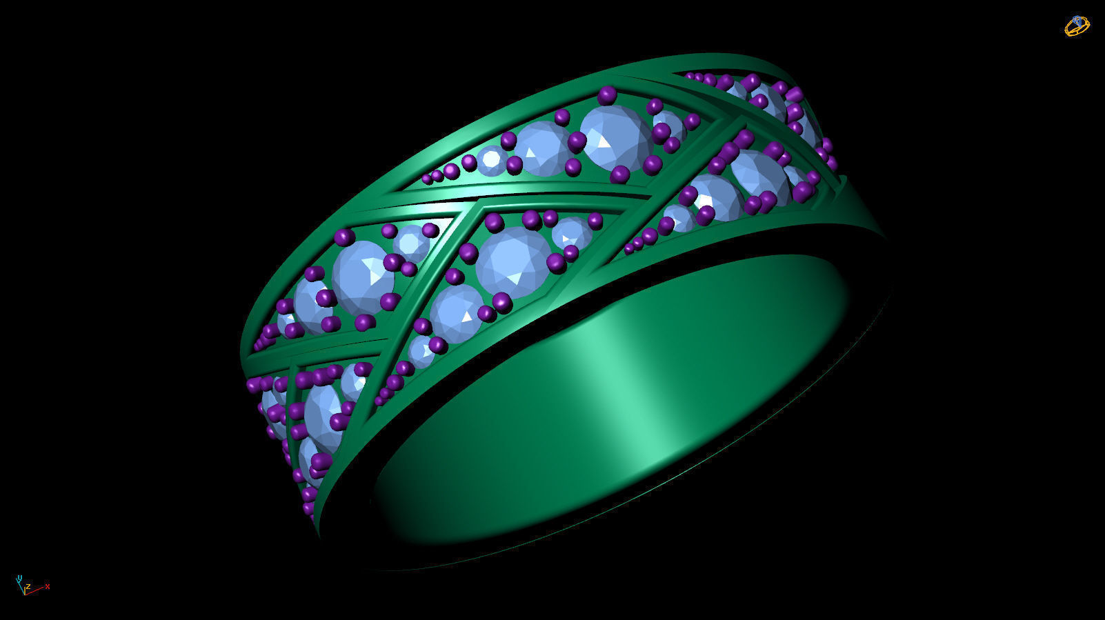 Ring Band R 0065 3D print model_10