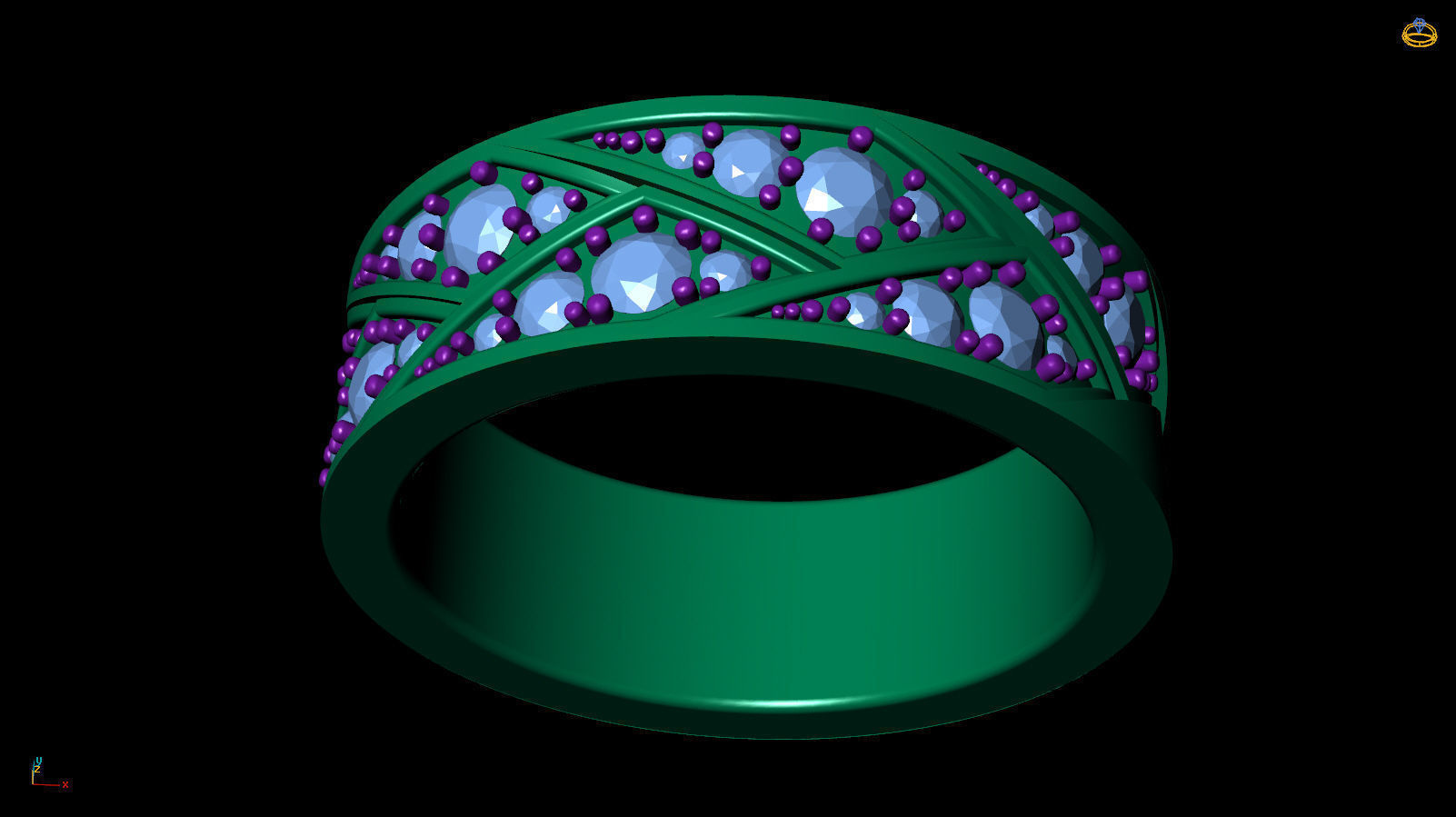 Ring Band R 0065 3D print model_11