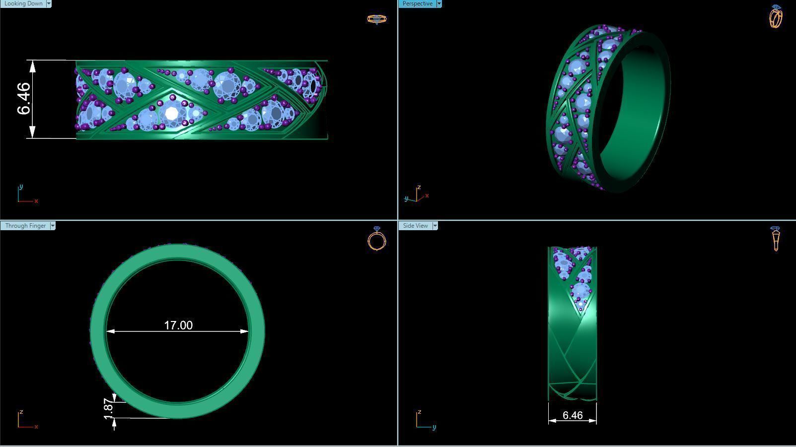 Ring Band R 0065 3D print model_4