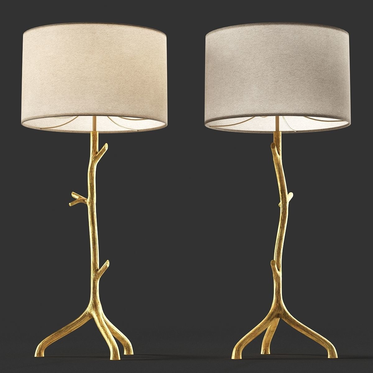 Porta Romana Twig Lamp Low-poly 3D model_2