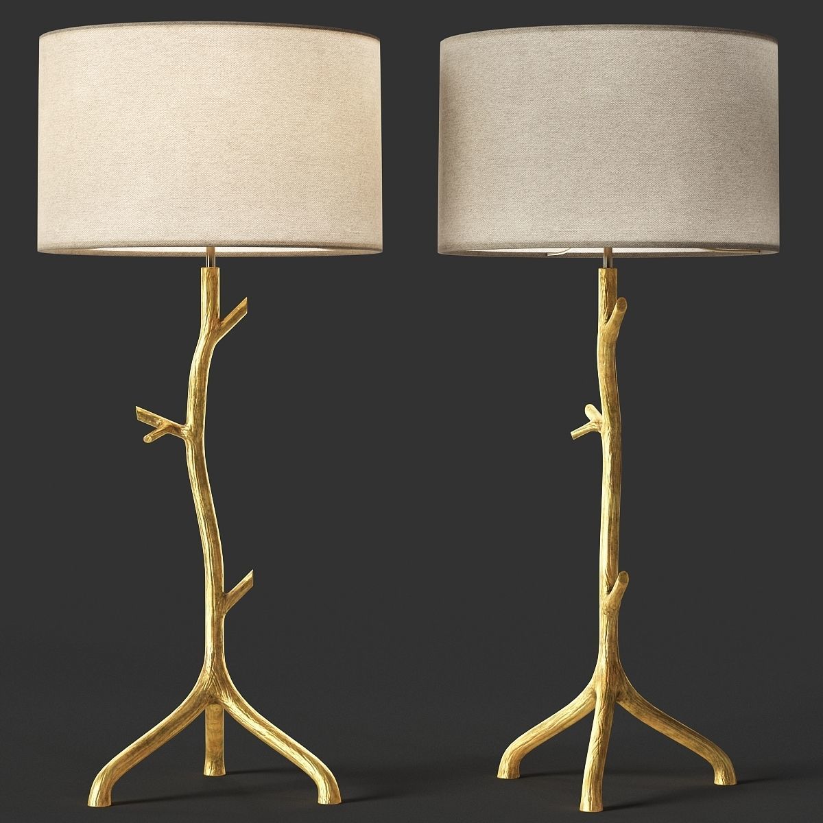 Porta Romana Twig Lamp Low-poly 3D model_1